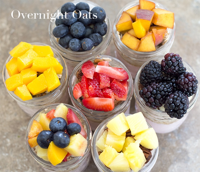 Homehours 6Pack Meal Prep Container 2Cup Overnight Oats Jars With