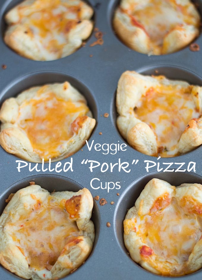 Veggie Pulled Pork Pizza Cups | Healing Tomato Recipes